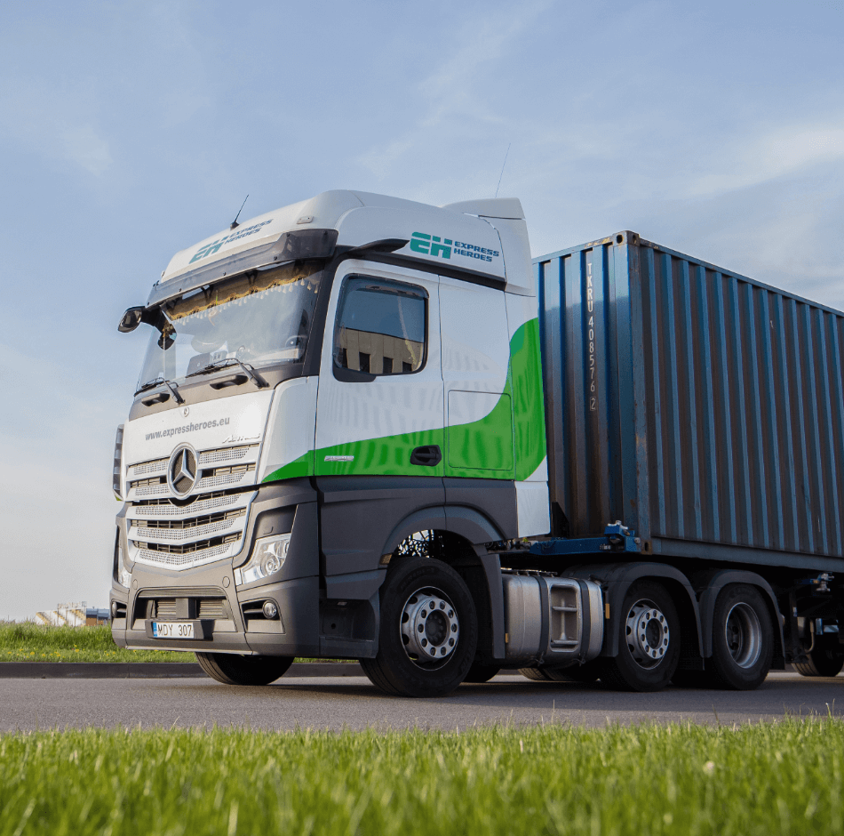 truck on the road ready for delivering goods of our clients